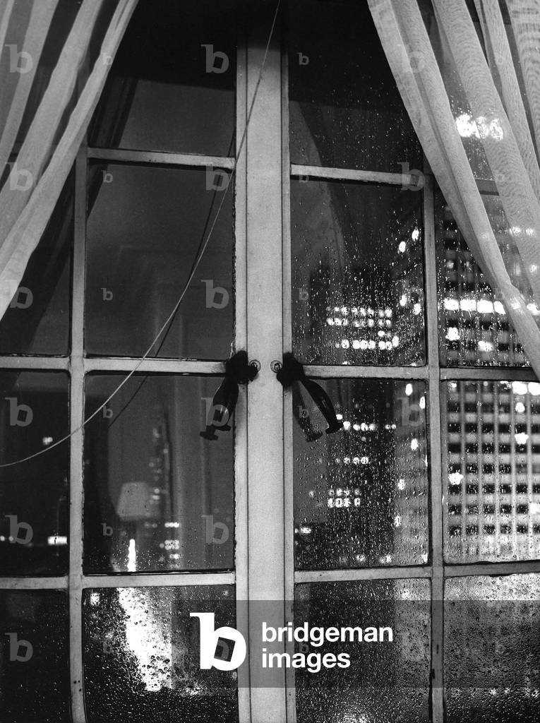 Window with wet glass