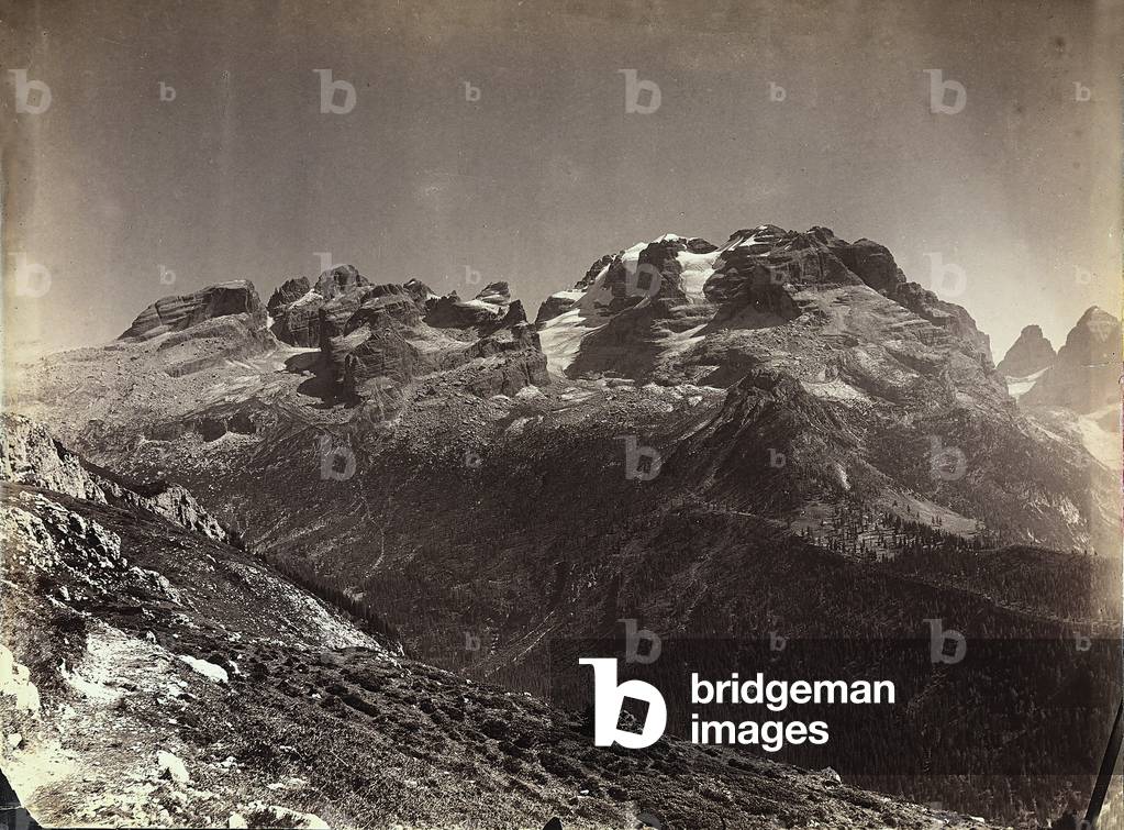 View of the Brenta mountain chain, near Trento