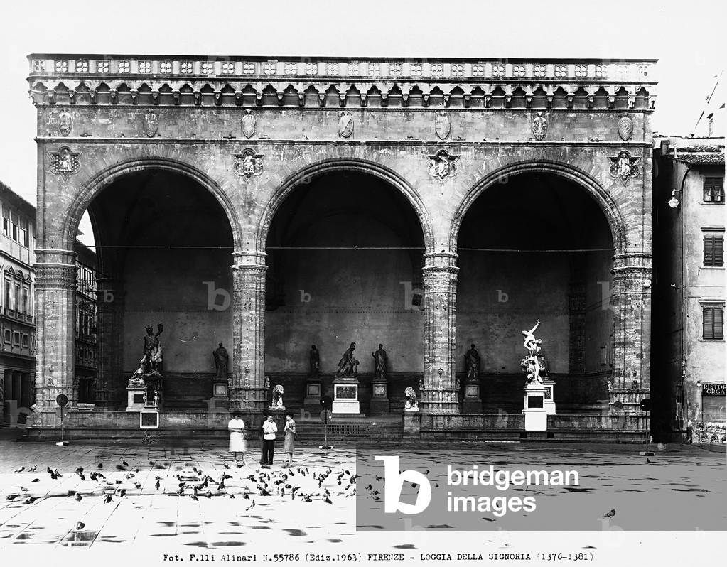 La loggia della Signoria, also called dei Lanzi, in Florence
