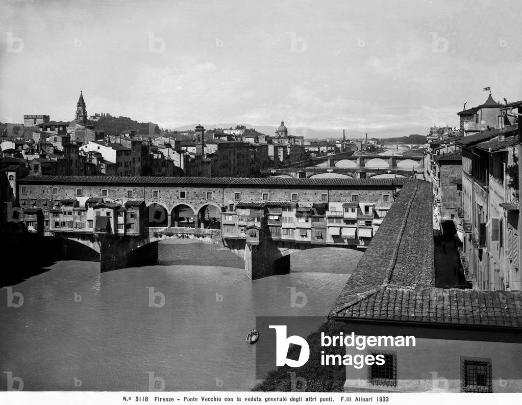View of the Ponte Vecchio and the Vasari Corridor, Florence