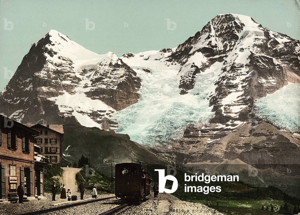 The station at Wengernalp, Switzerland. The railroad links Eiger to Mönch