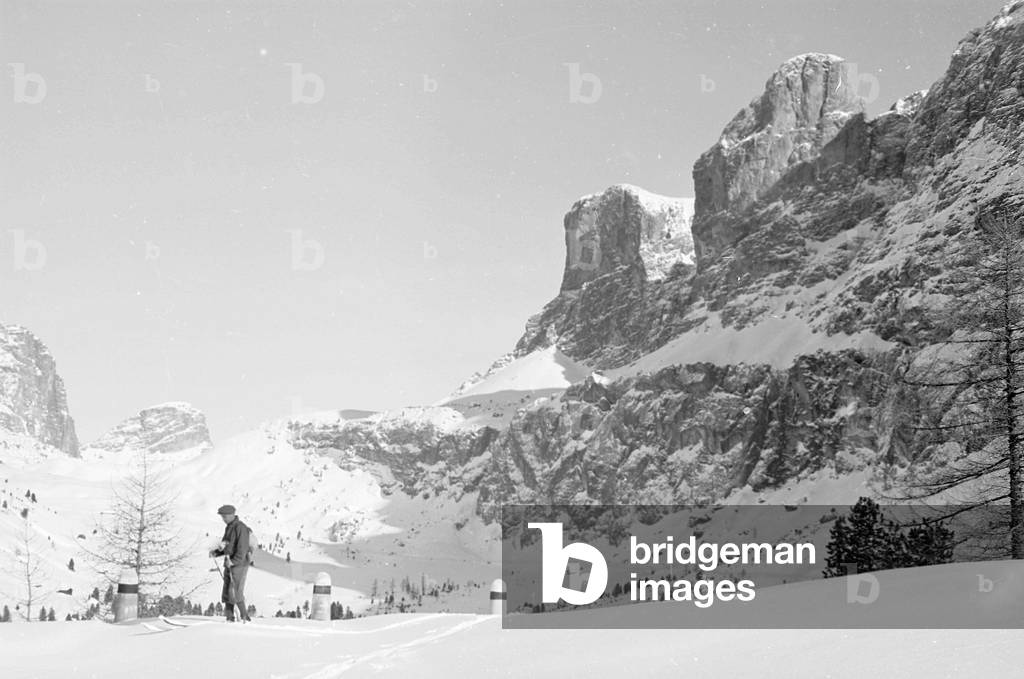 Snowy mountain landscape, Cortina d'Ampezzo