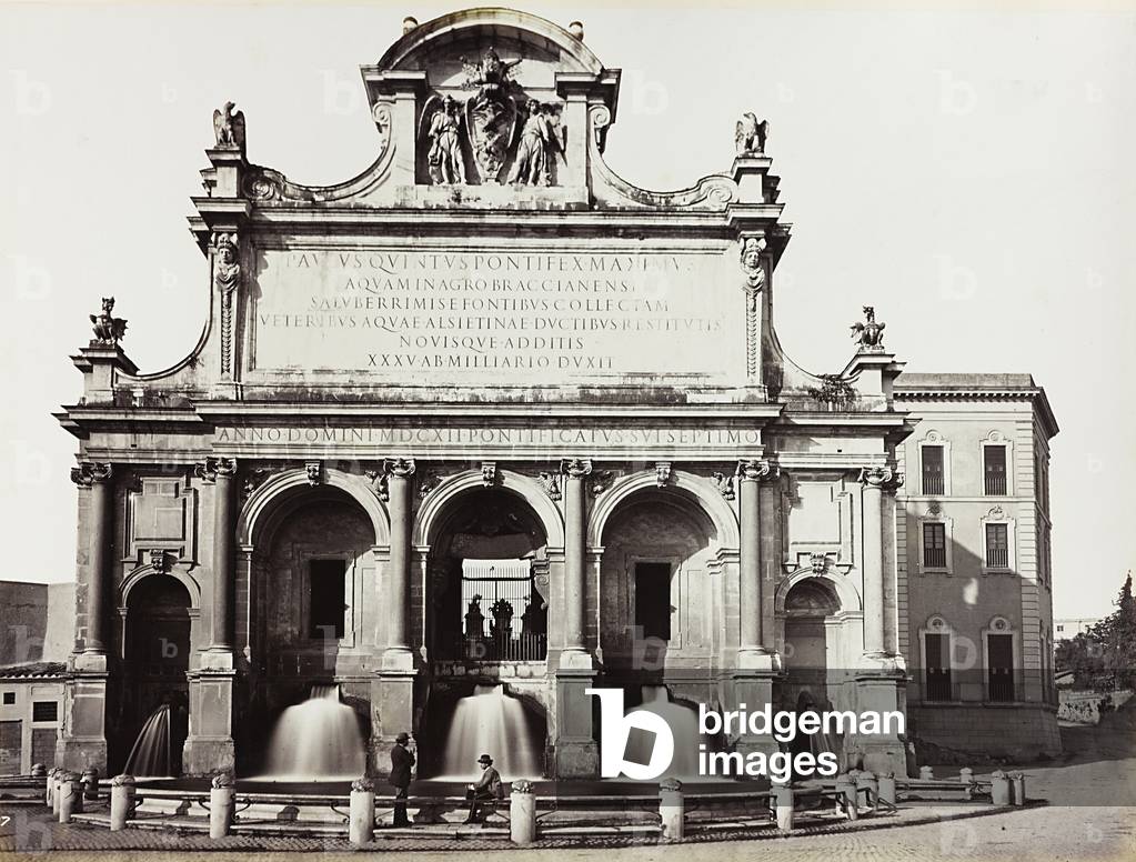 Animated view of the Fountain of Acqua Paola in Rome