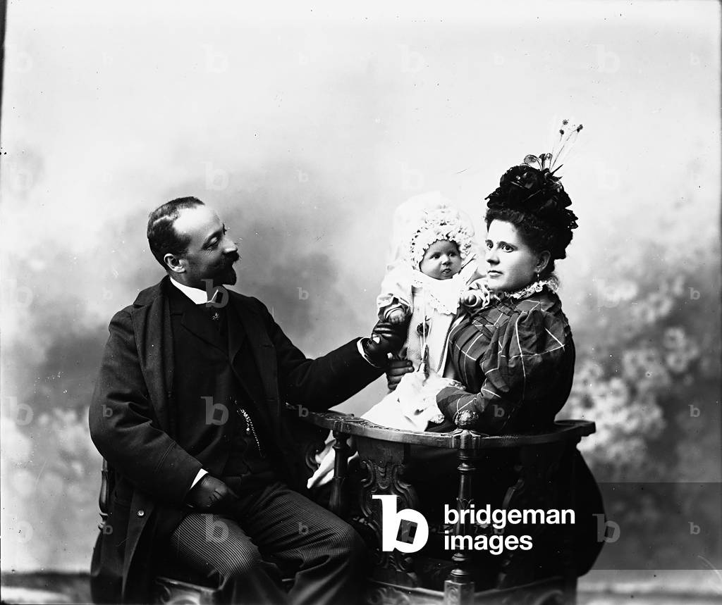 Portrait of a married couple with son