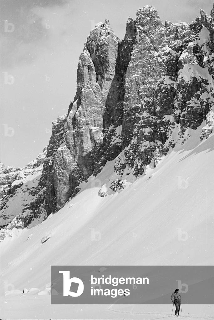 Snowy mountain landscape, Cortina d'Ampezzo