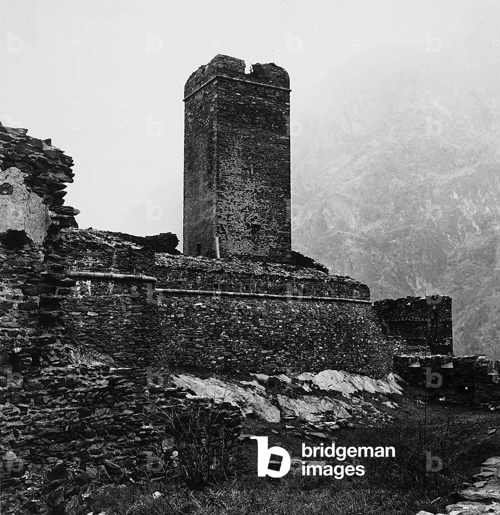 Ruins of a castle in Montjovet, Aosta