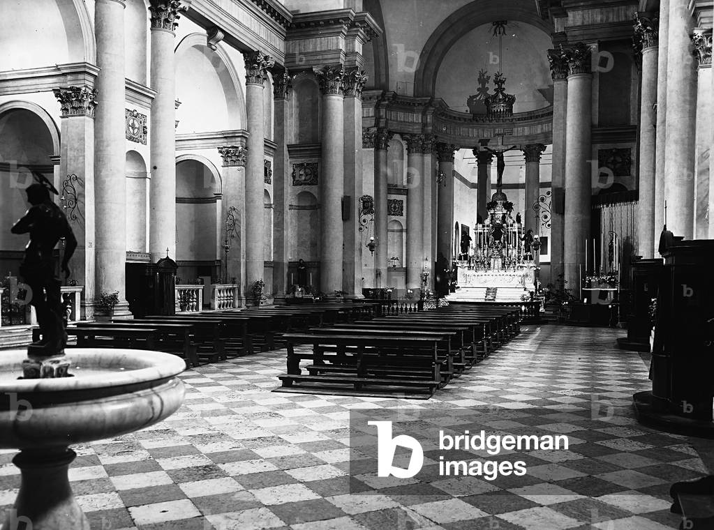 Inside view of the Church of the Redentore in Venice
