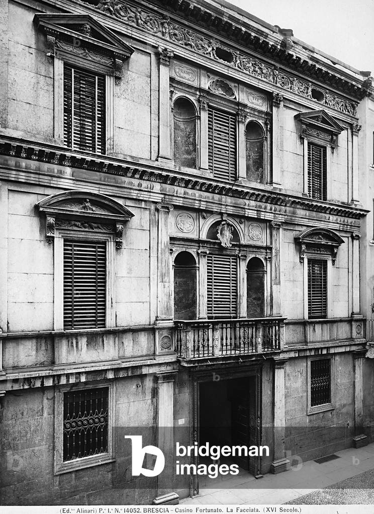 Facade of the Casino Fortunati in Brescia