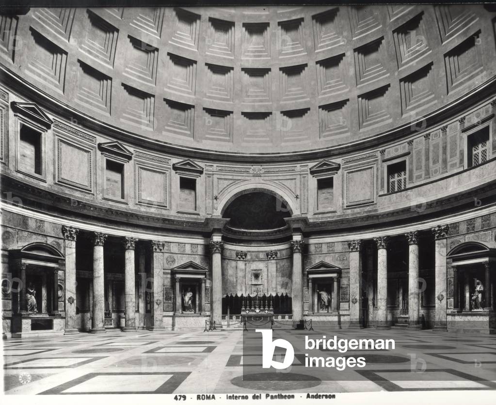 View of the Interior (b/w photo)