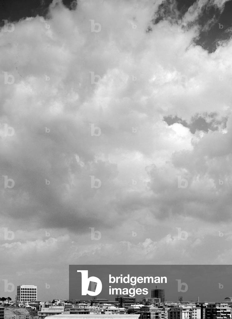 The EUR district in Rome. On the left the Palace of Italian Civilization or Civilization of Labor