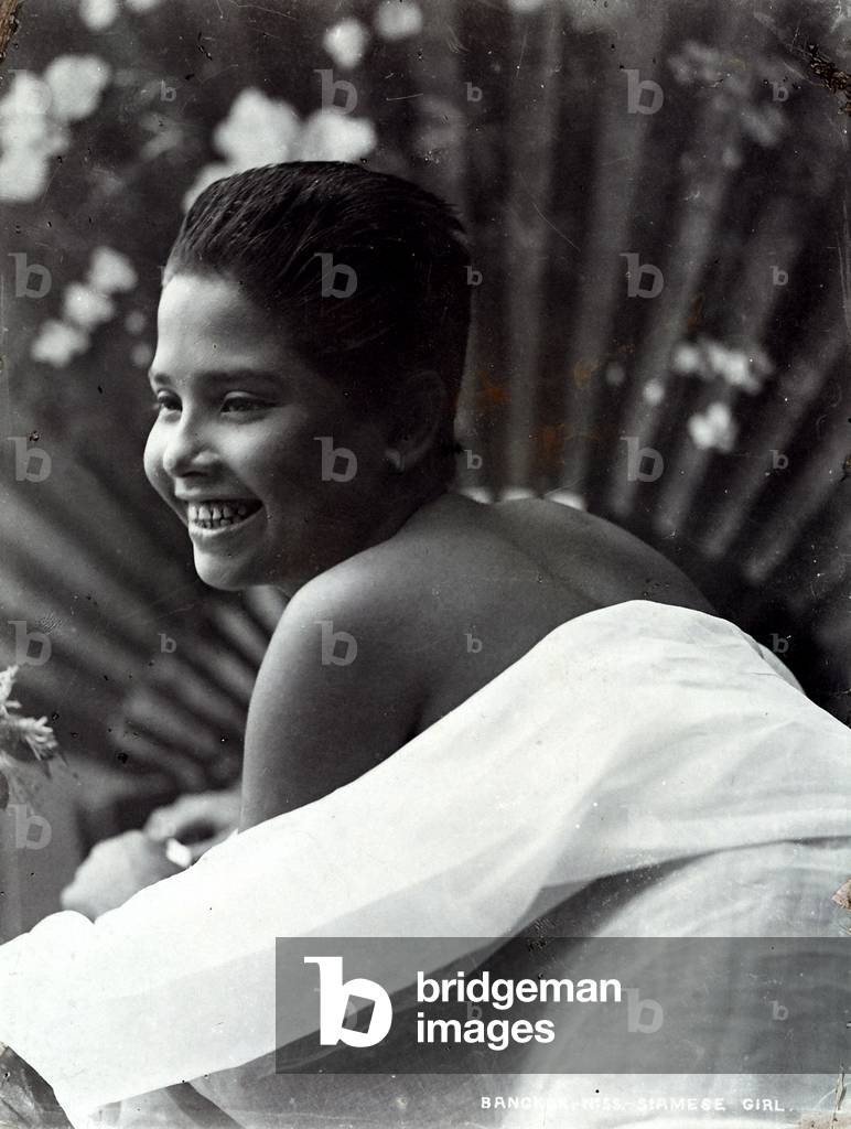 A girl from Bangkok smiling, 1900 (print on double-weight paper)