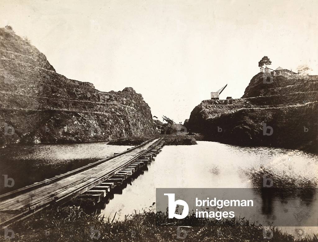 Railway bridge on the Panama Canal