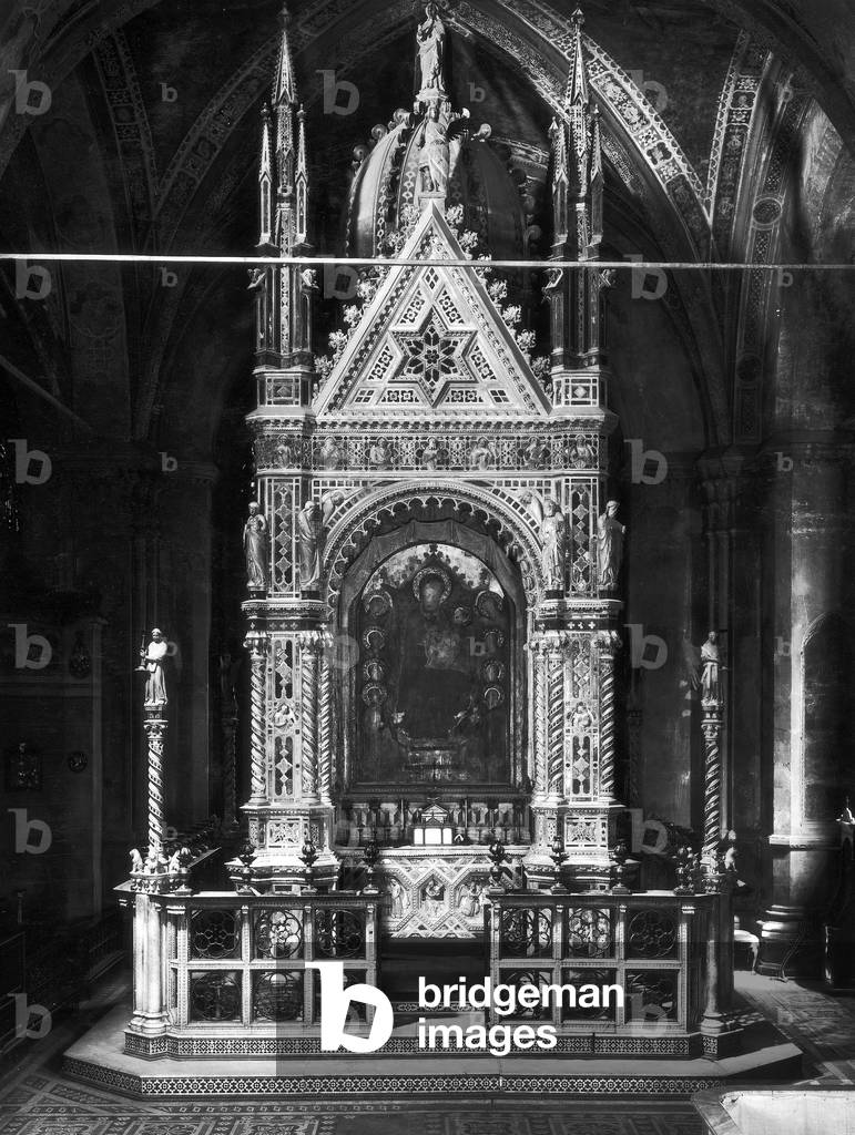 Tabernacle in Orsanmichele, marble, Andrea di Cione known as Orcagna (ca. 1315-1368), Orsanmichele, Florence
