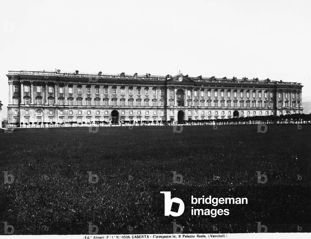 Front view of the Royal Palace in Caserta.