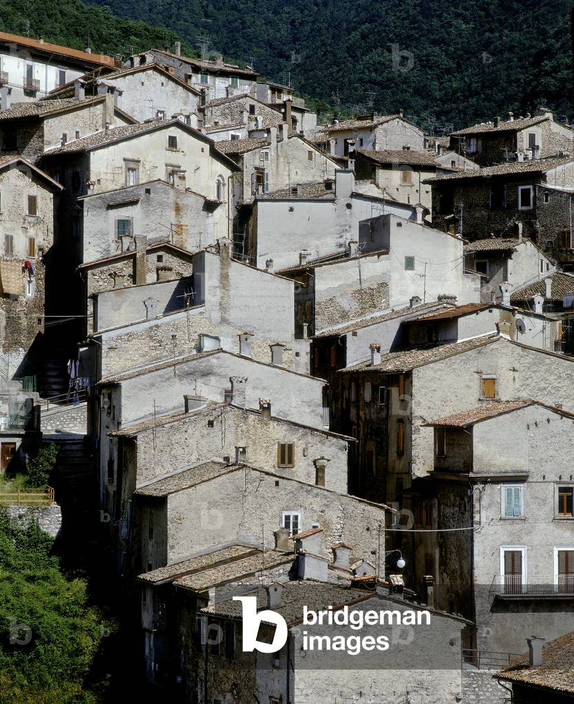 Houses in the town of Scanno, L'Aquila
