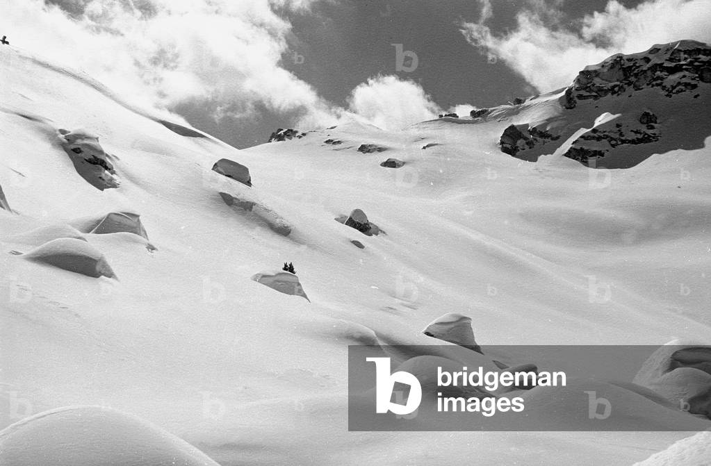 Snowy mountain landscape, Cortina d'Ampezzo