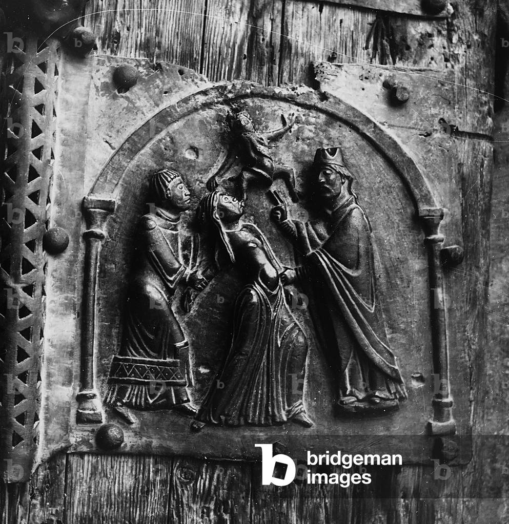 Panel from the Bronze Doors of St. Zeno in Verona, with Stories of St. Zeno