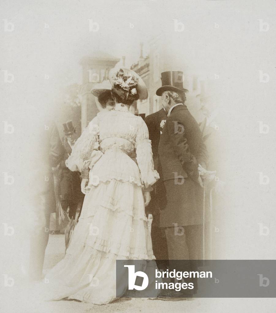 Pair of nobles at the Grand Prix Longchamps, Paris