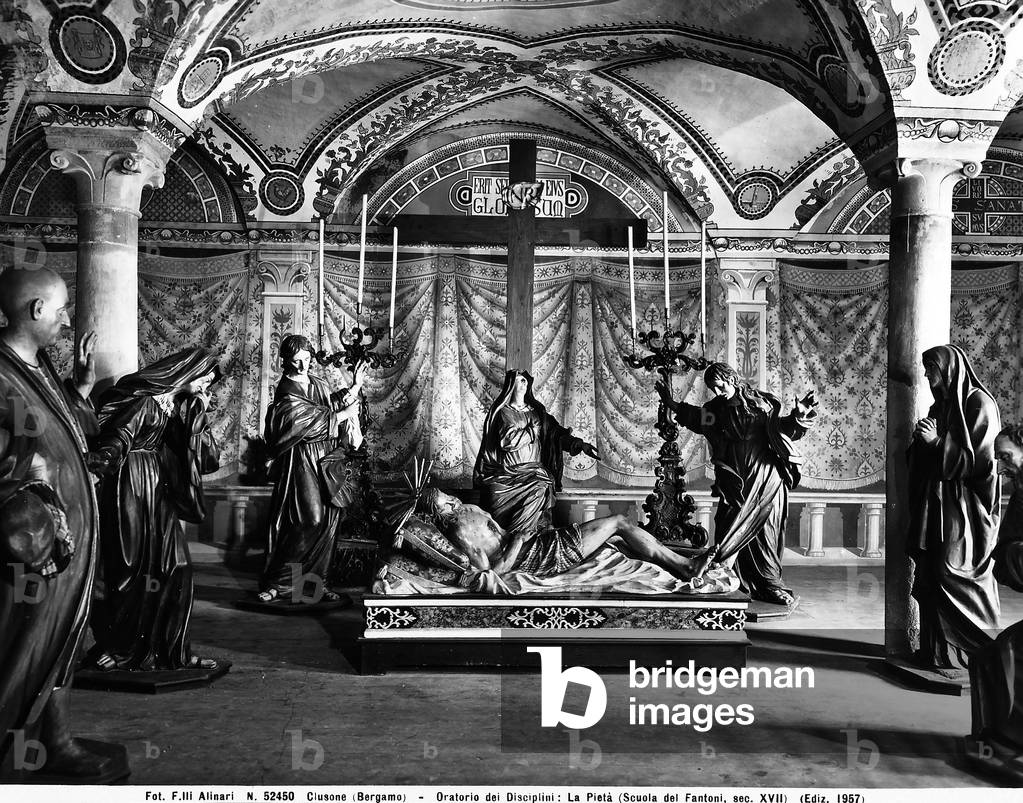 Piety, work preserved in the Oratory of Disciplini, Clusone, province of Bergamo.