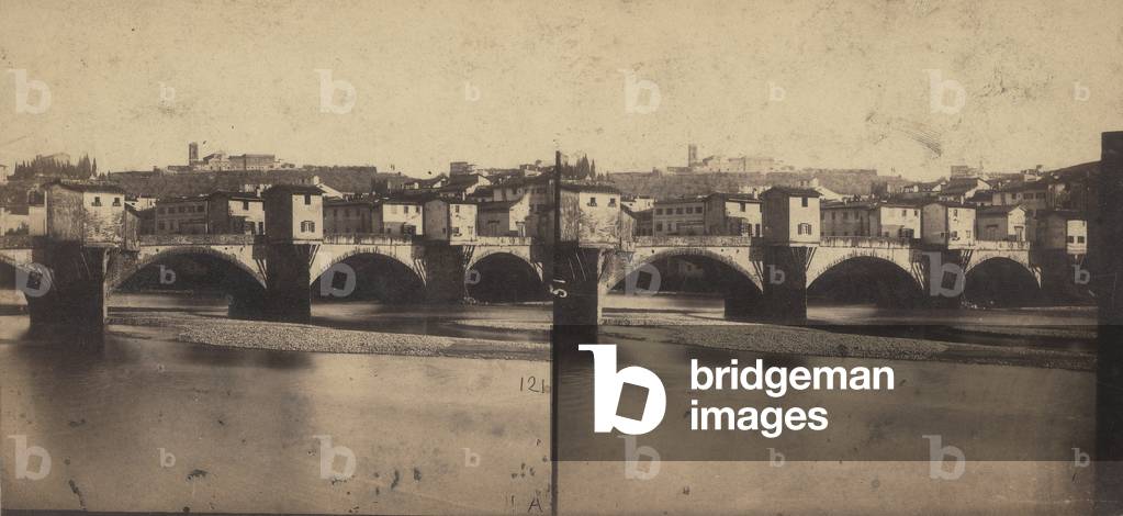 Ponte alle Grazie Arno (formerly Bridge Rubaconte) in Florence with the cells of the 