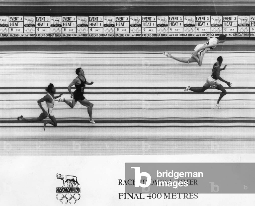 sports, olympics rome, Athletics, Otis Davis wins the race of 400 m, 1960