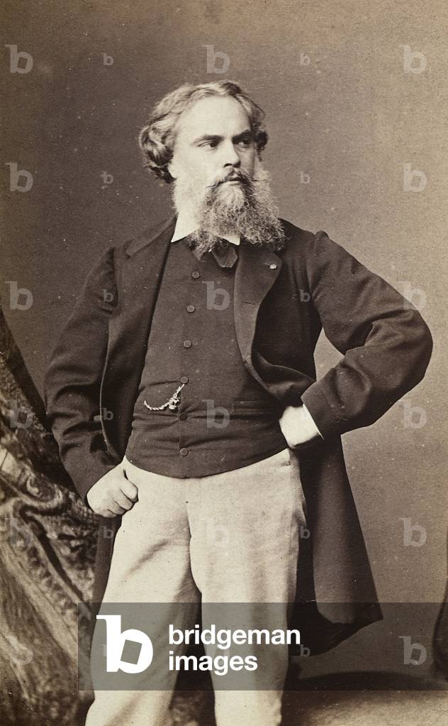 Portrait of the famous French painter Alexandre Cabanel (b/w photo)