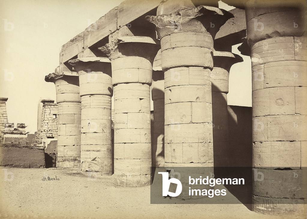 Grand colonnade of Amenhotep III inside the temple of Luxor