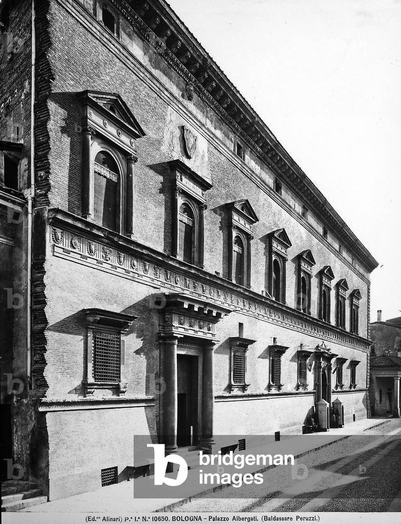 View of the senate palace of Albergati in Bolonga, probably built on a design by Baldassare Peruzzi.
