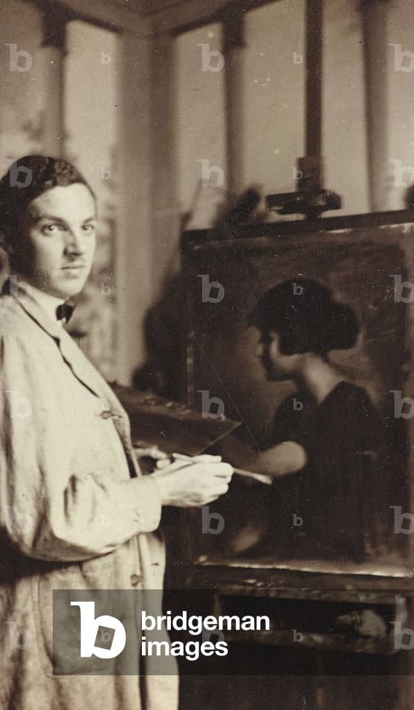Portrait of the artist Guglielmo Ghini, 09/1921 (b/w photo)