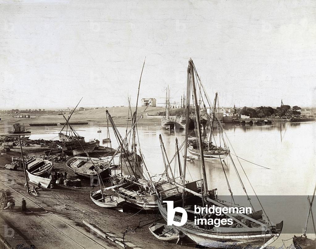A shipyard for the construction of boats, in Suez