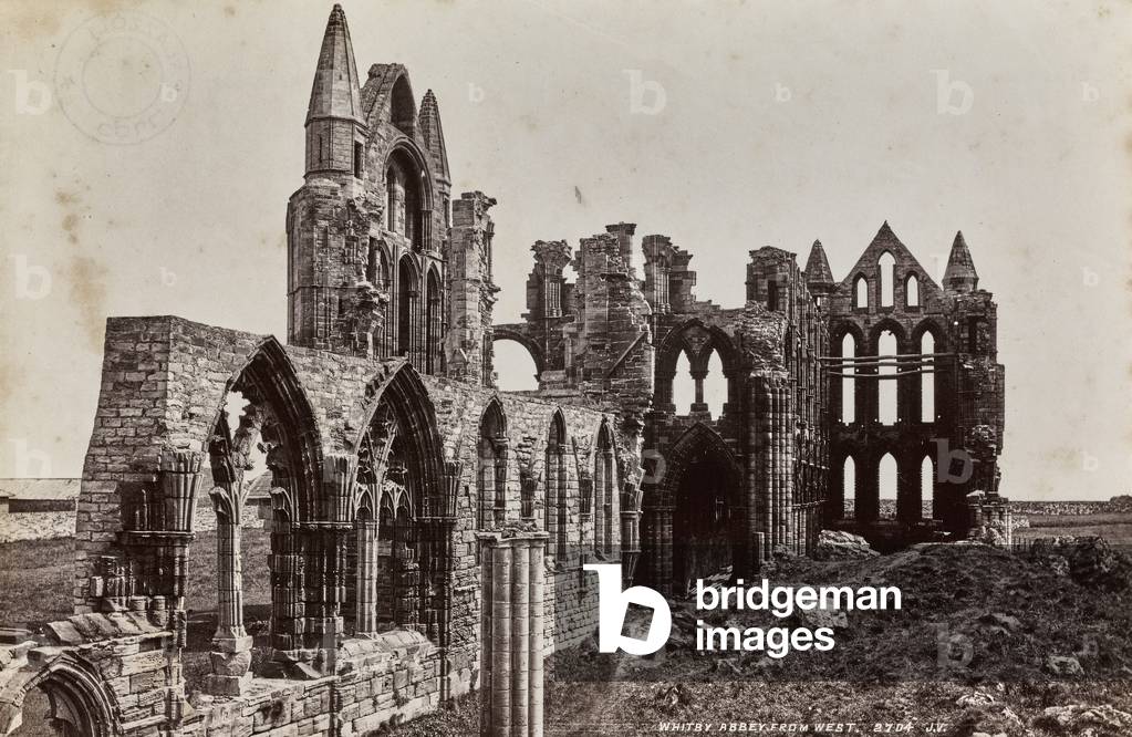 The ruins of the Abbey of Whitby, in England