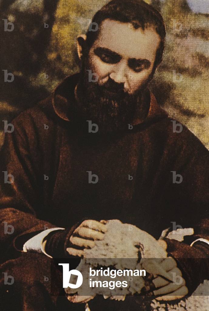 Portrait of Padre Pio (1887-1968) at a young age