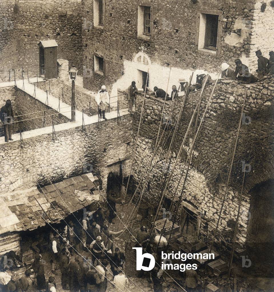 In Greece Through Mountains and Valleys: the prisons of Nafplio, Greece, 1903-10 (b/w photo)