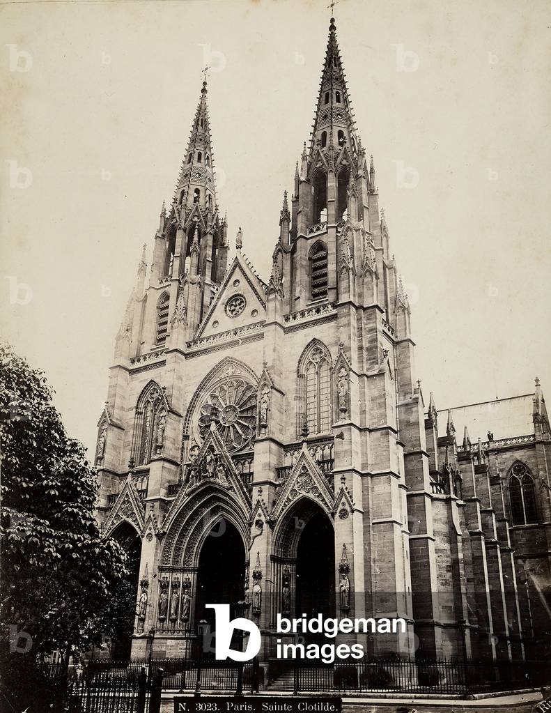 Neo-gothic basilica of Sainte Clotide in Paris.