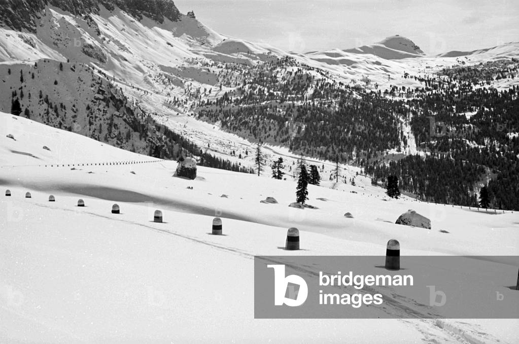 Snowy mountain landscape, Cortina d'Ampezzo