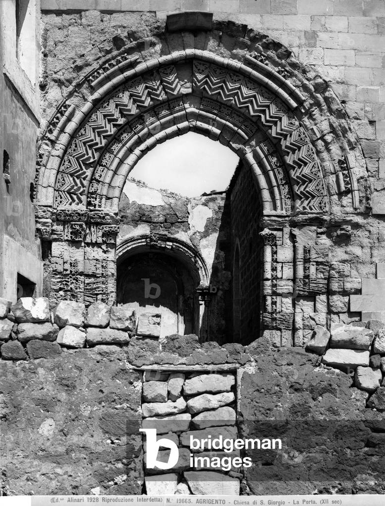 The portal of the church of San Giorgio in Agrigento