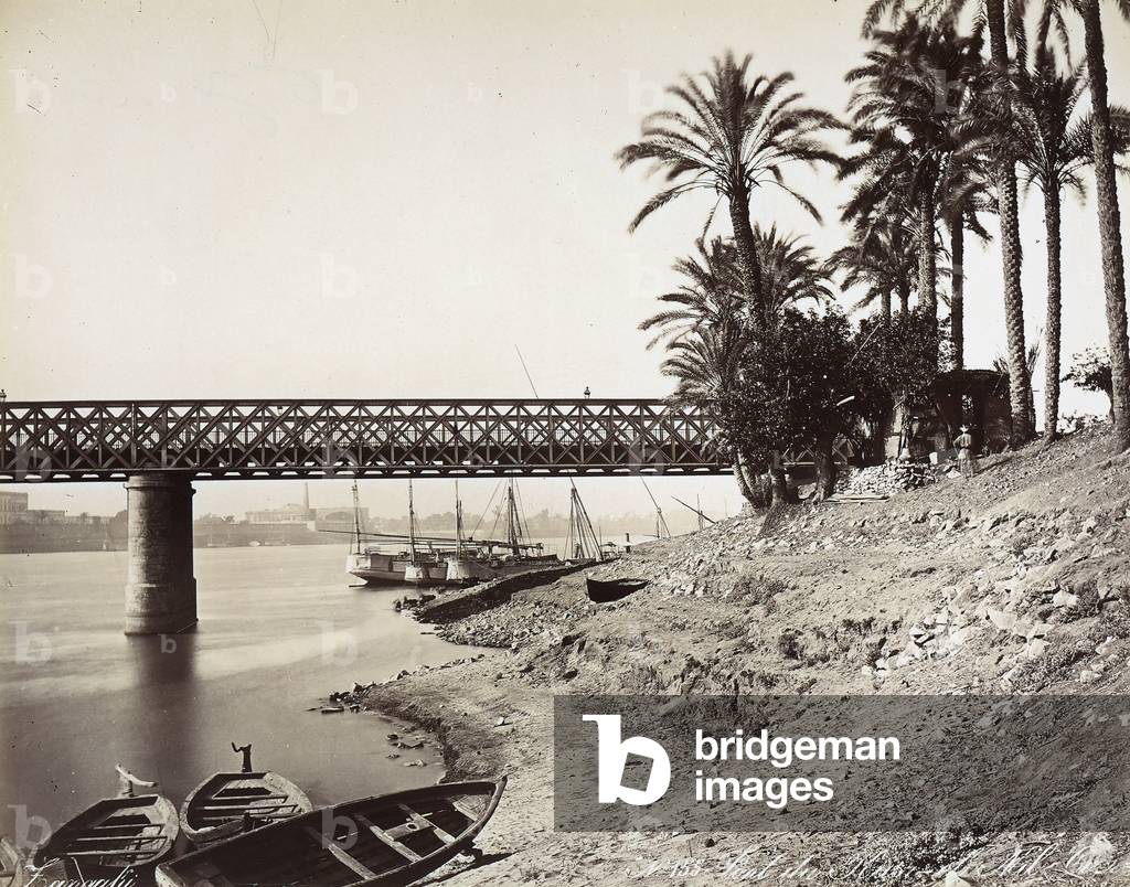 View of Kasr bridge, in Cairo, in Egypt