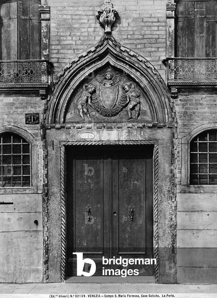 The doorway of a Gothic house in Campo Santa Maria Formosa in Venice