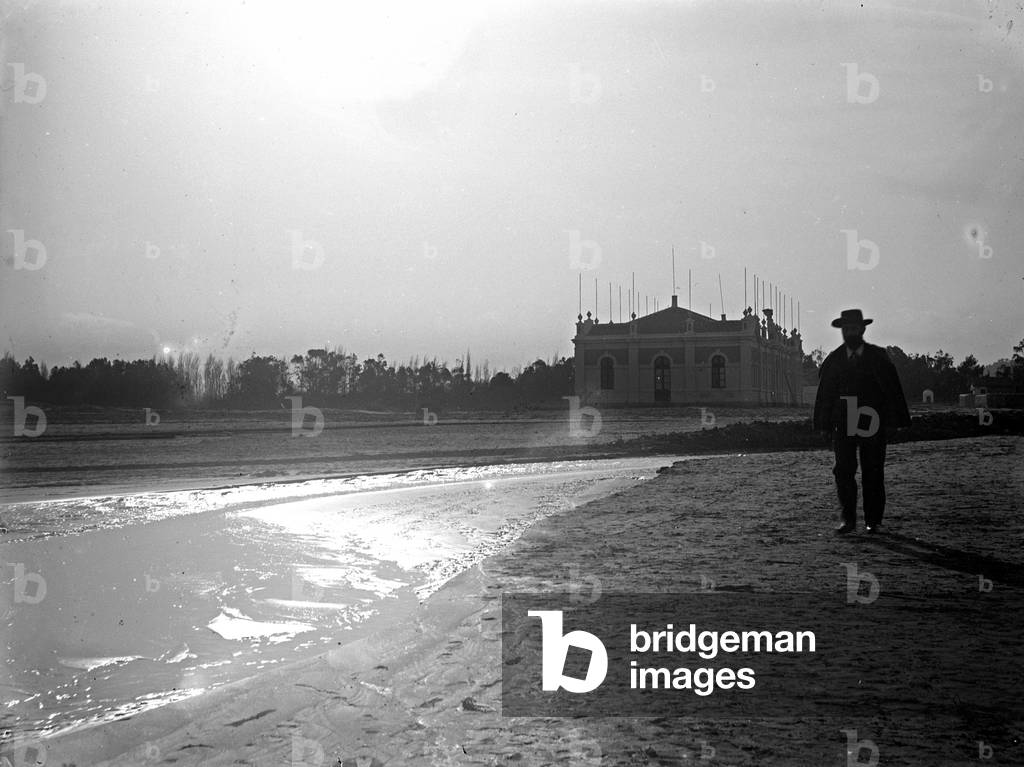 Portrait of a man on the beach of Catania
