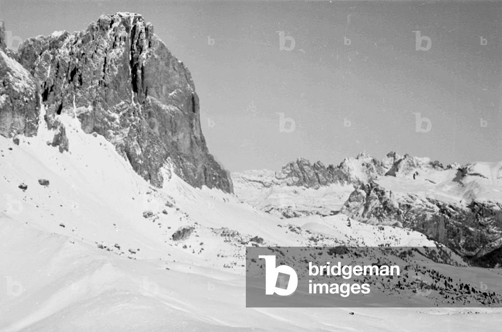 Snowy mountain landscape, Cortina d'Ampezzo