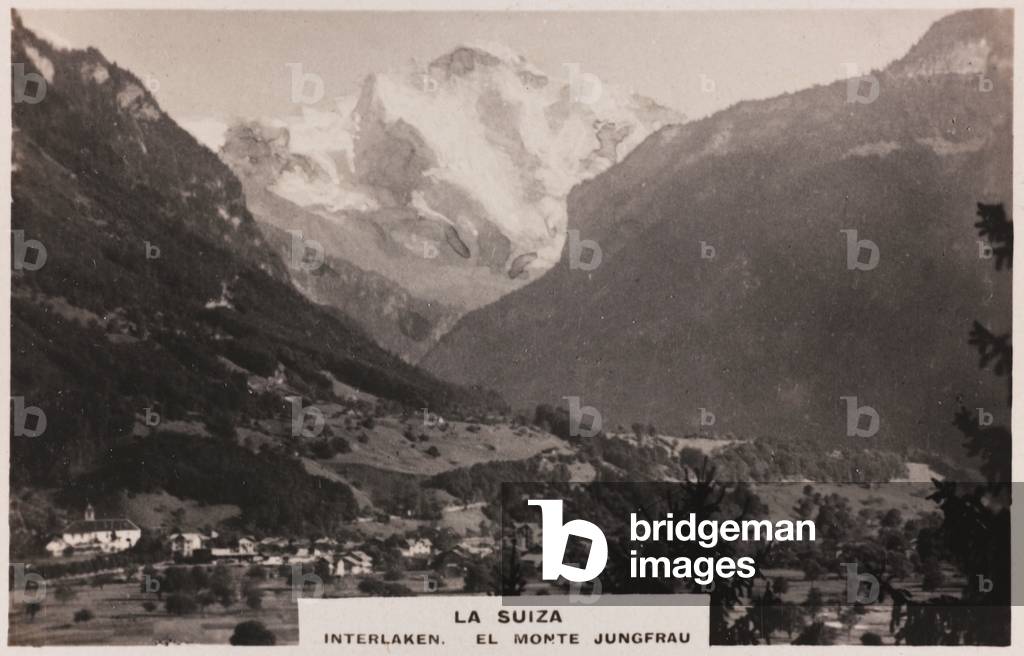 View of Interlaken, on the background the Jungfrau