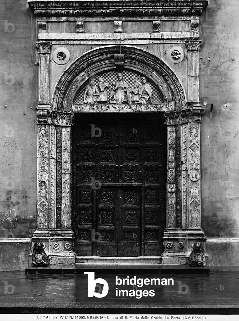 Entryway to the Church of the Madonna delle Grazie, in Brescia