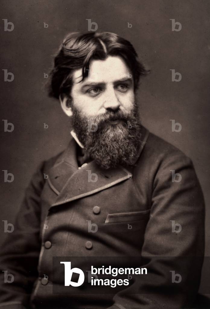 Portrait of the painter Etienne Beaumetz, present with his work at the Salon de Paris in 1881.