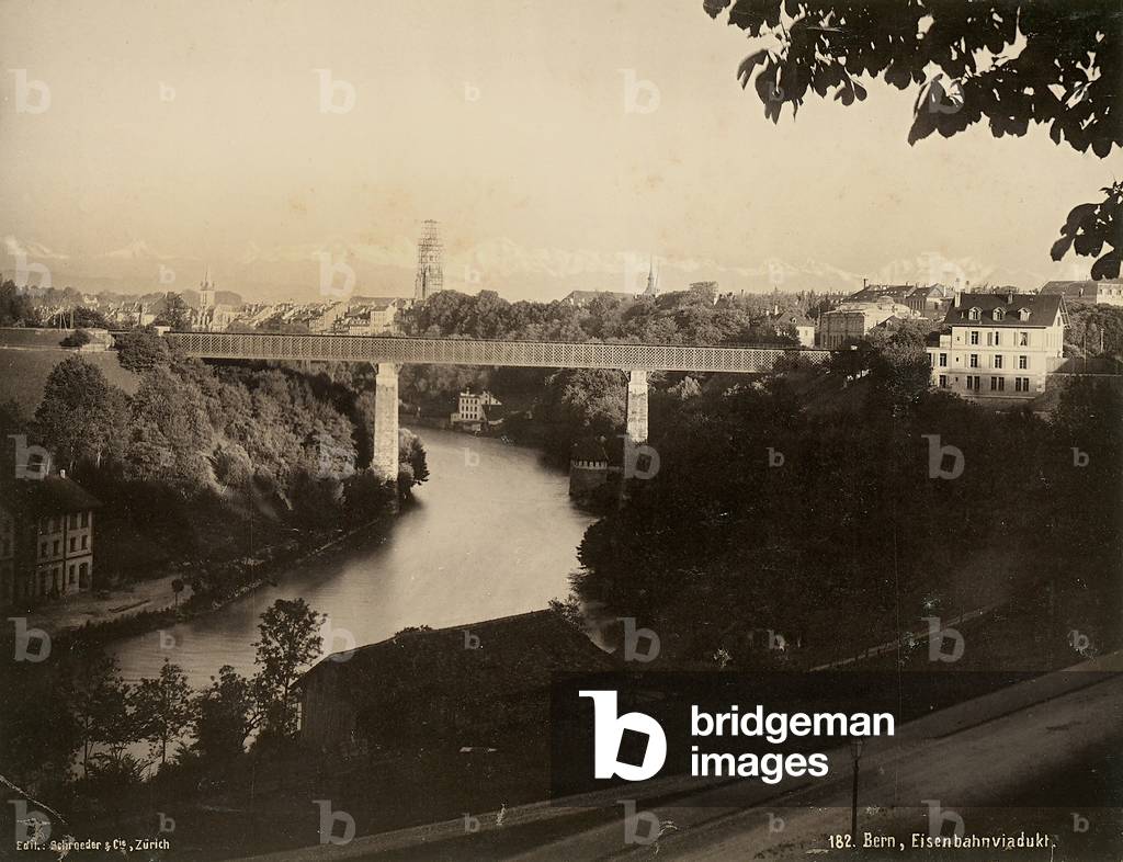 The viaduct Eisenbahn on the river Aare in Bern, Switzerland