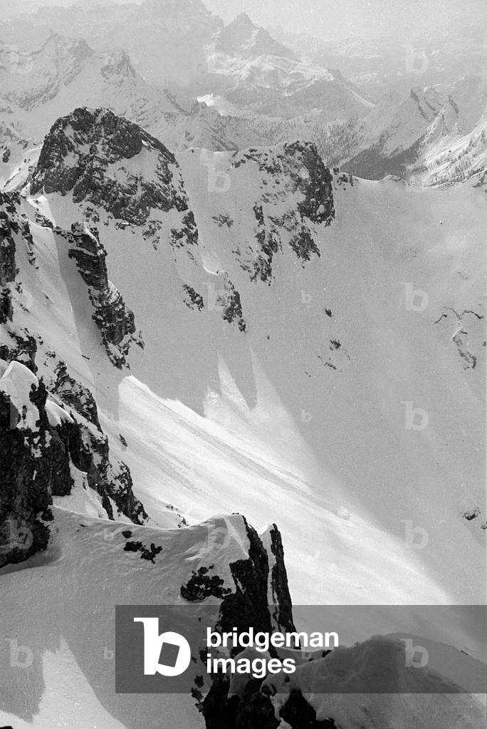 Snowy mountain landscape, Cortina d'Ampezzo