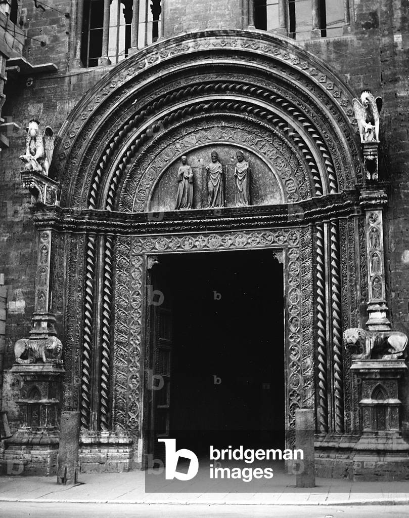 Portal of the Palazzo Comunale or Palazzo dei Priori in Perugia