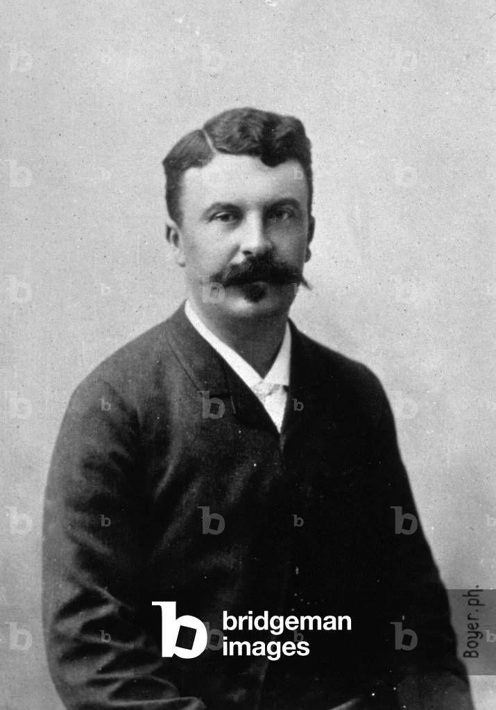 Guy de Maupassant, 19th century (b/w photo)