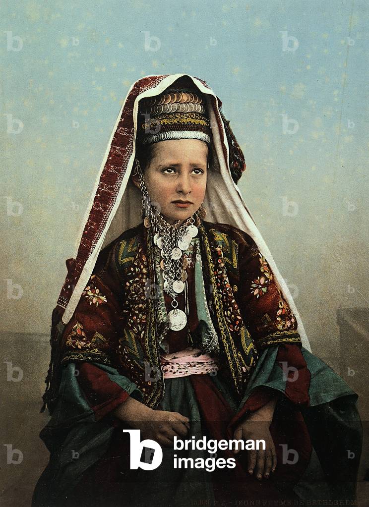 Portrait of a young girl from Bethlehem, 1890 (photomechanic print)