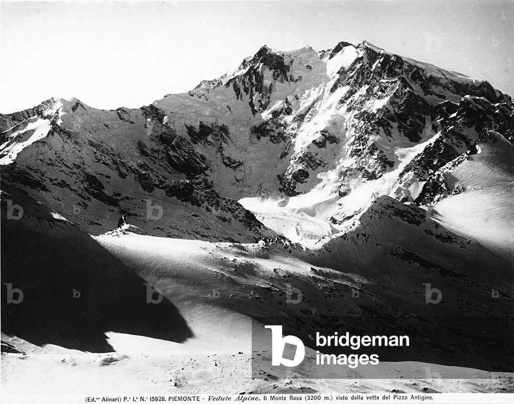 Mount Rosa, viewed from Pizzo Antigine in Valle d'Aosta