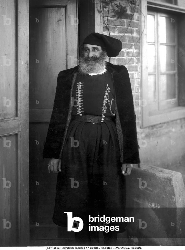 Man in the traditional dress of the city of Iglesias, Sardinia